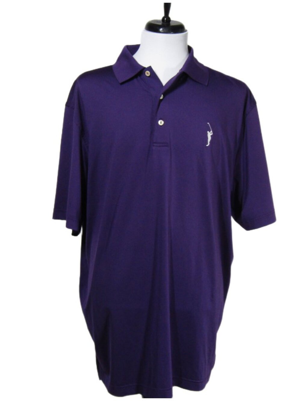 PETER MILLAR Golf SUMMER COMFORT Polo Athletic Performance Hiking Purple Shirt L